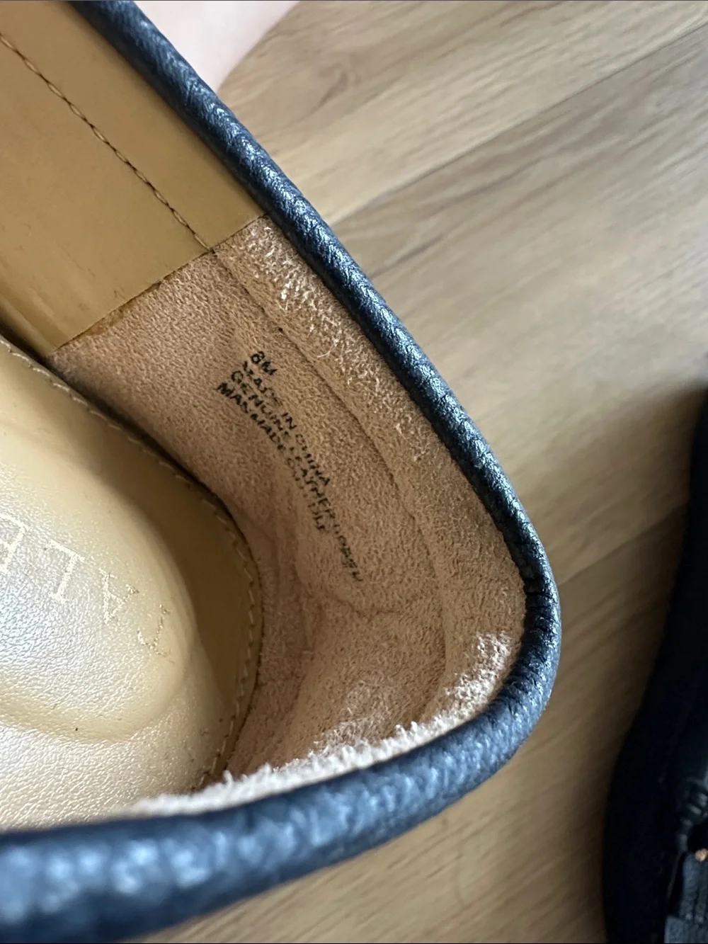 Talbots Navy Blue Leather Kiltie Loafers